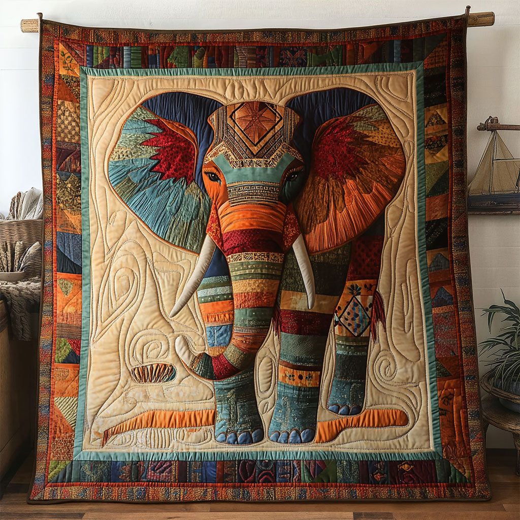 Soulful Elephant Journey Quilt Blanket Christian Blanket Religious Christmas Gifts