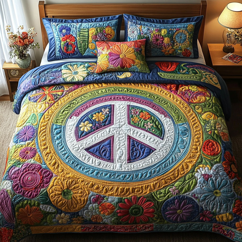 Soulful Stitches Quilted Bedding Set Cozy Bedroom Decor Christmas Gift Ideas For Hippies