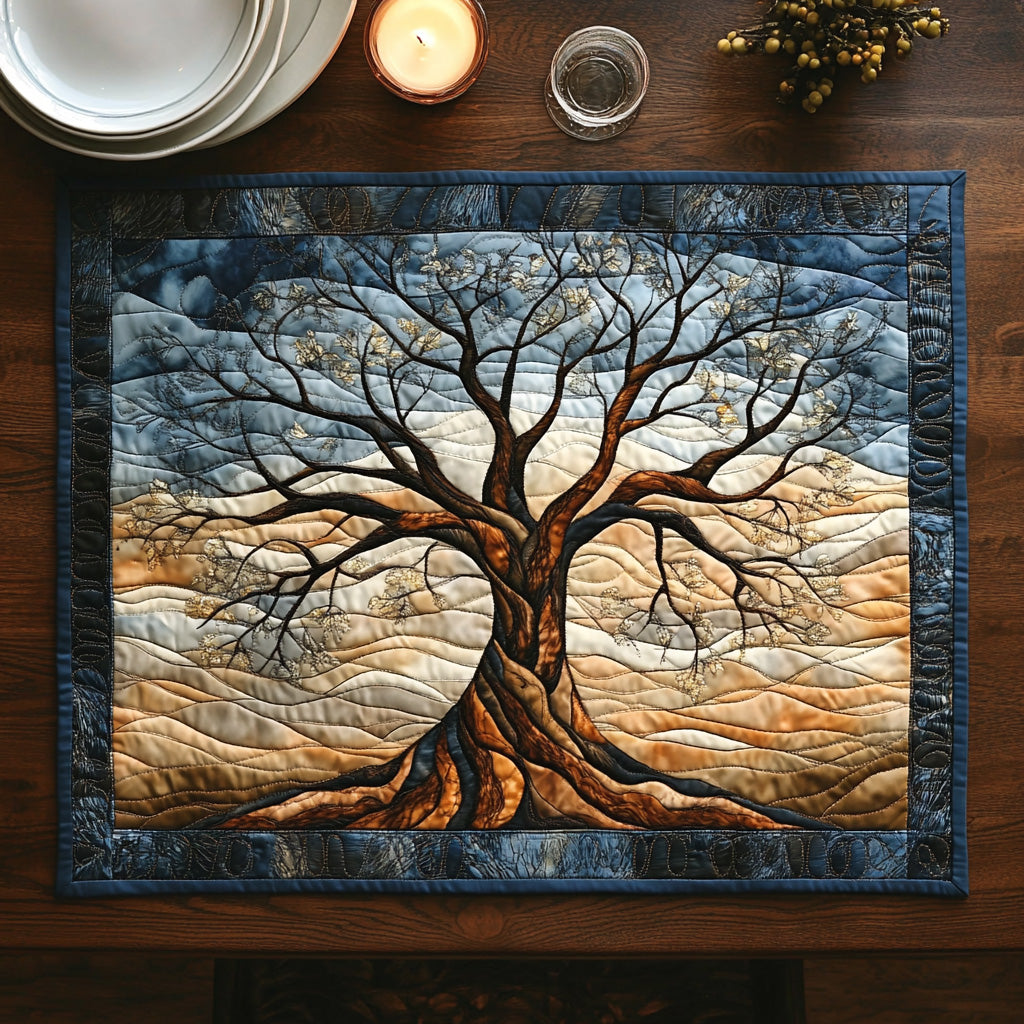 Soulwood Bloom Quilted Placemat Christmas Home Dec Tree Of Life Gifts For Grangarents