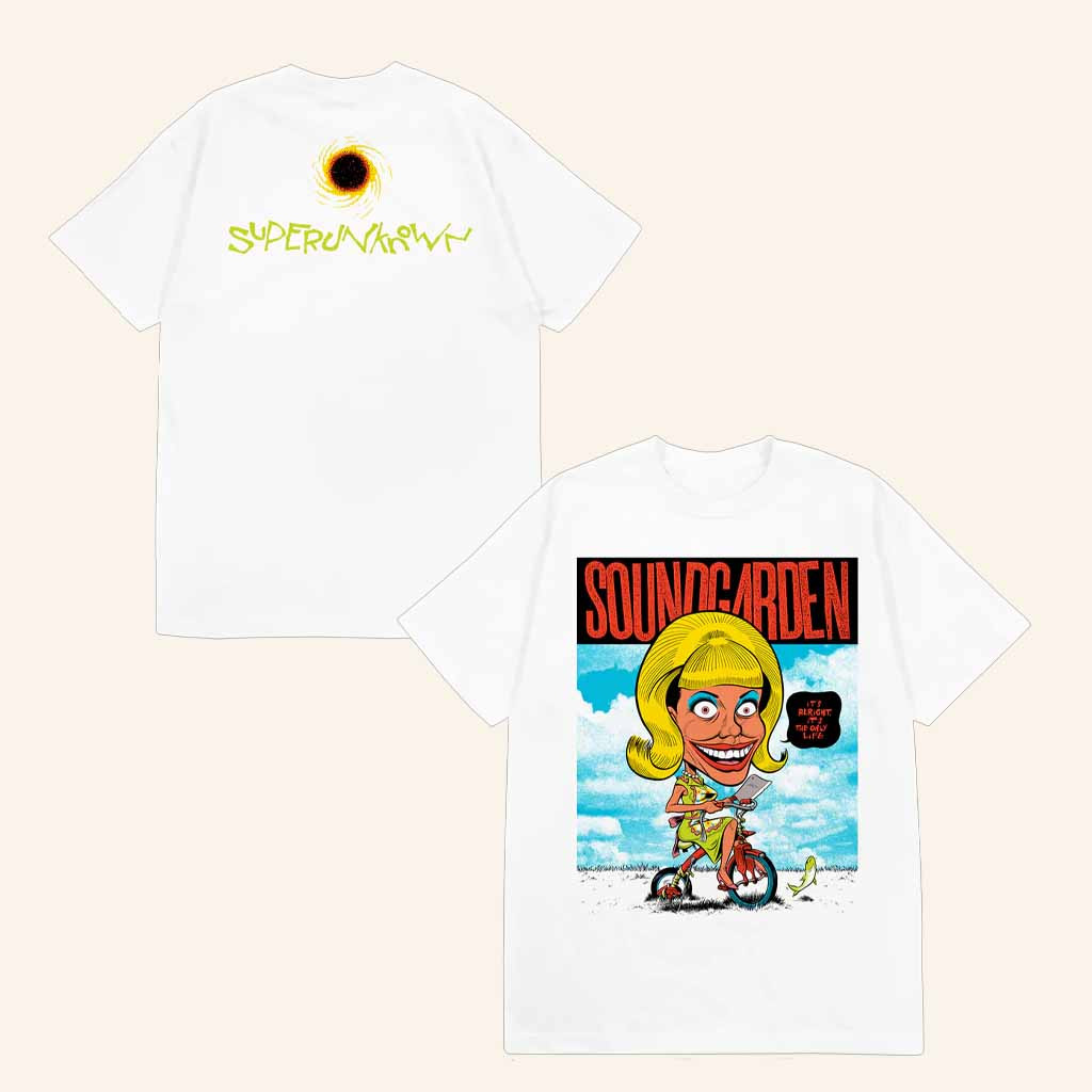 Soundgarden Merch Superunknown Graphic White T-Shirt Music Lover Gifts For Him Soundgarden Merch Superunknown Graphic White T-Shirt Music Lover Gifts For Him