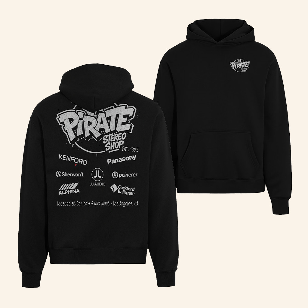 Soundman Merch Pirate Stereo Black Hoodie Great Gifts For Husband