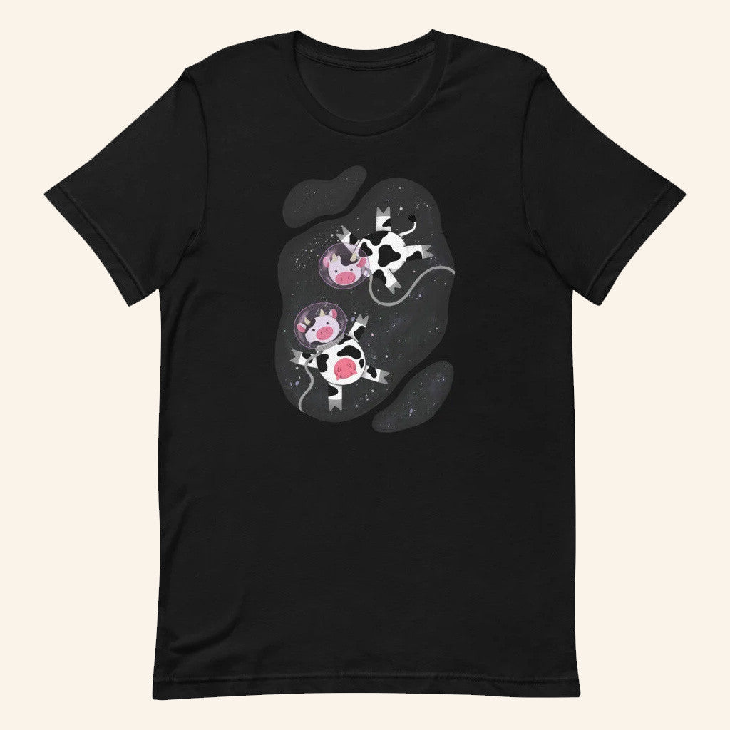 Sounds Fake But Okay Merch Space Cows T-Shirt Black Gifts For Her