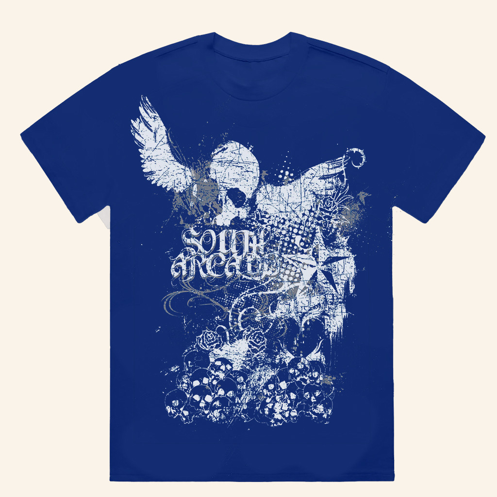 South Arcade Merch Skull T-Shirt Presents For Rock Music Lovers