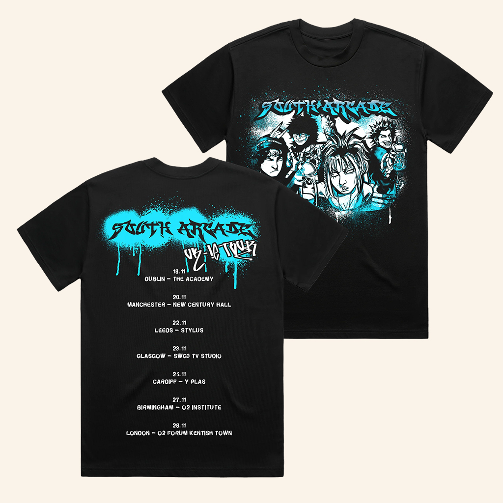South Arcade Merch Tour Black T-Shirt Gifts For Rock Music Lovers