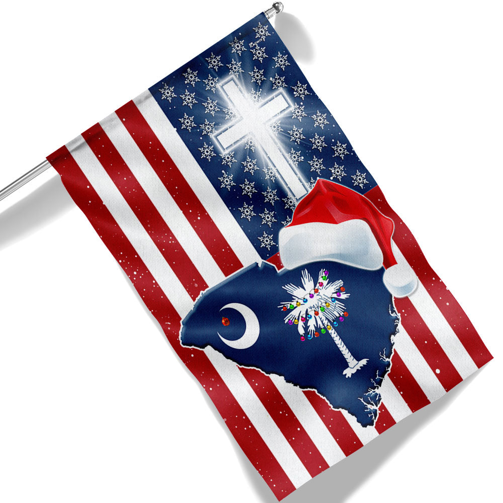 South Carolina Christmas Flag Christmas Palm Tree Santa State Flag