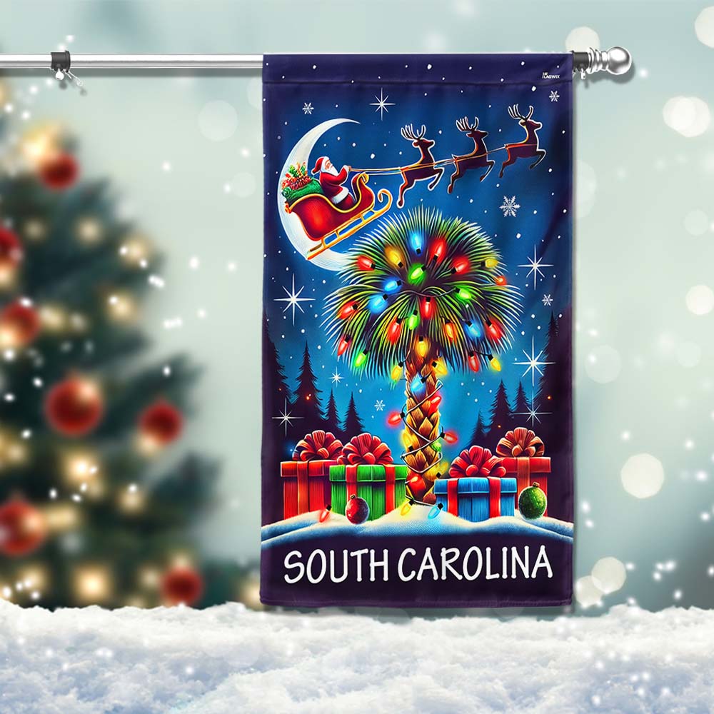 South Carolina Christmas Flag Santa Is Coming To South Carolina Flag