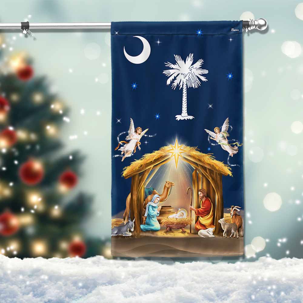 South Carolina Christmas Nativity Of Jesus Flag