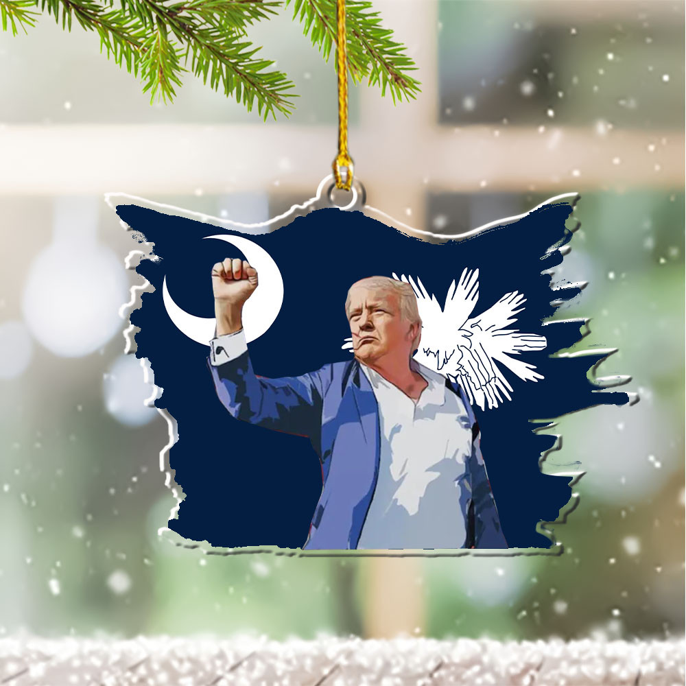 South Carolina for Trump 2024 Ornament Shape Pro-Trump Christmas Tree Decorations
