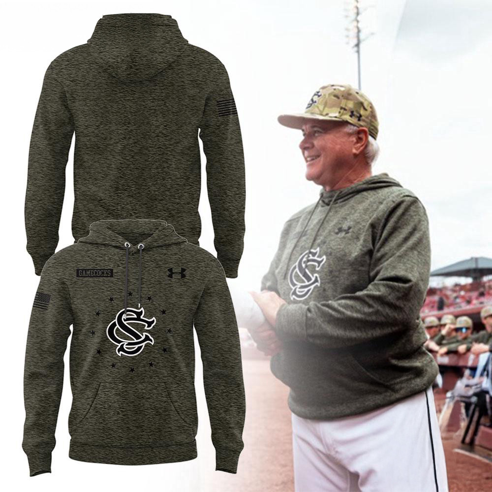 South Carolina Gamecocks 2025 Baseball x Salute To Service Hoodie Gifts For Baseball Fan