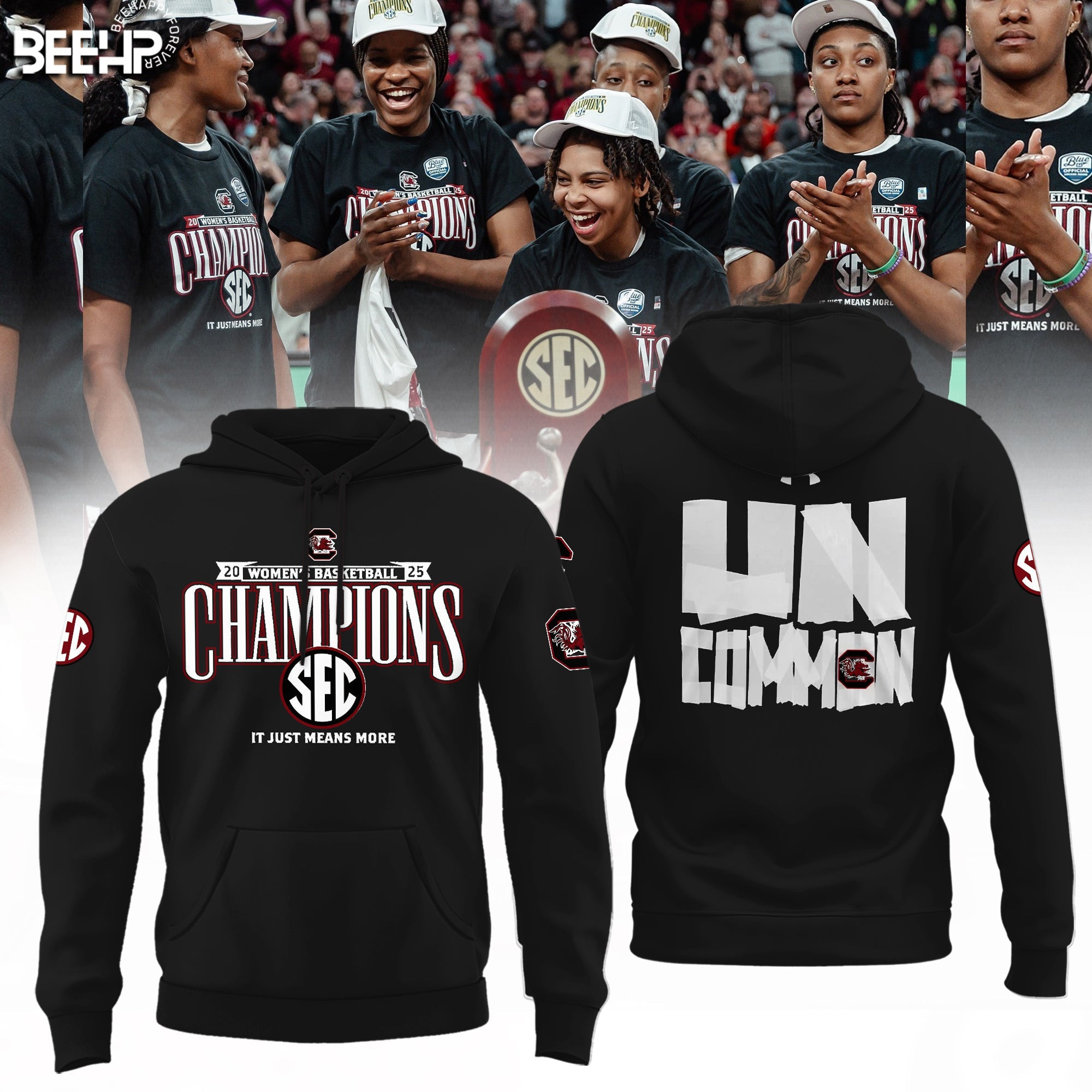 South Carolina Gamecocks 2025 SEC Women's Basketball Uncommon NCAA Hoodie Gift For Fans