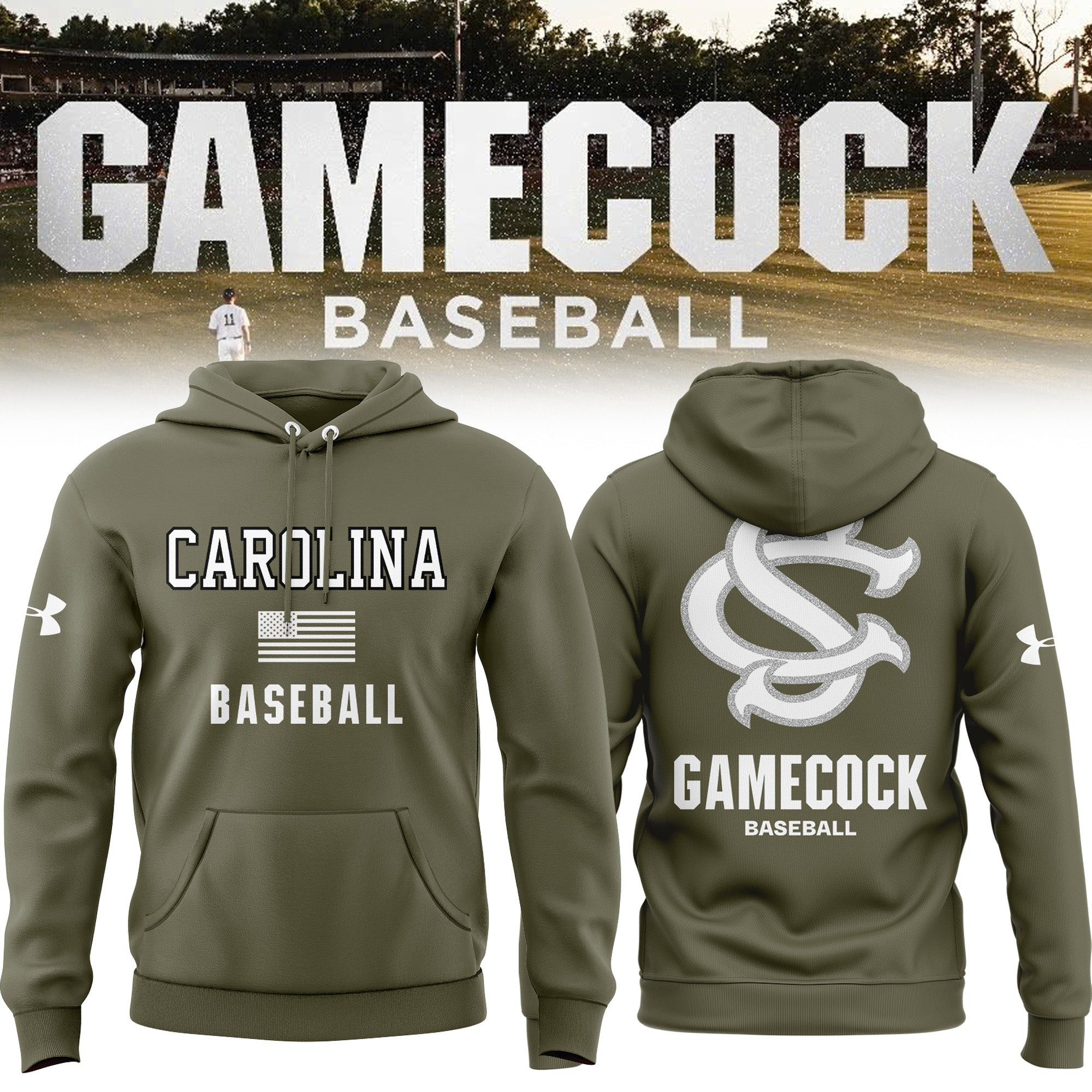 South Carolina Gamecocks Baseball Hoodie Fan Merch Clothing Gifts For Gamecock Fans