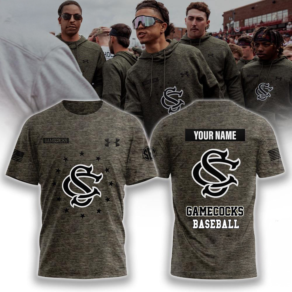 South Carolina Gamecocks NCAA Baseball x Salute To Service 2025 Shirt Gifts For Fan