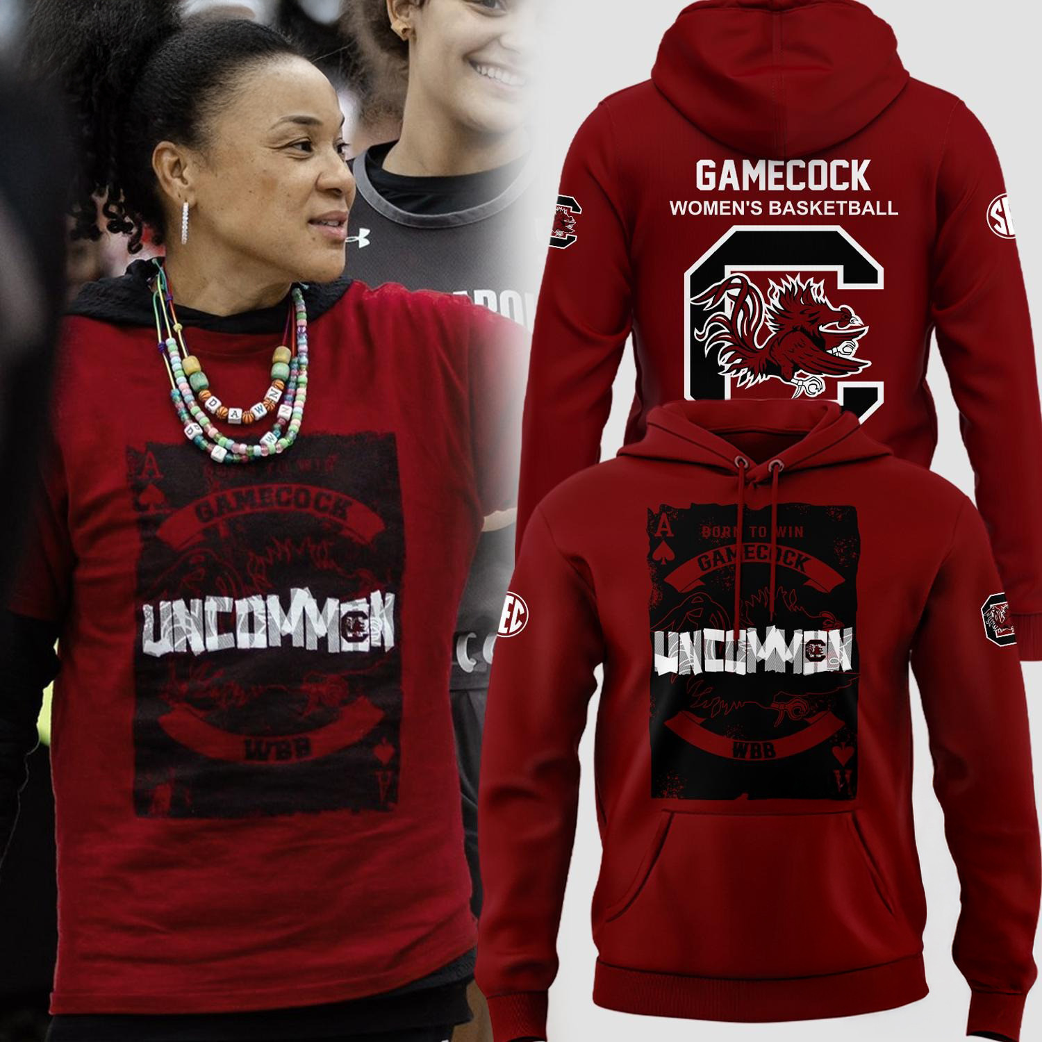 South Carolina Gamecocks Women's Basketball Born To Win Hoodie Gifts For Basketball Fan