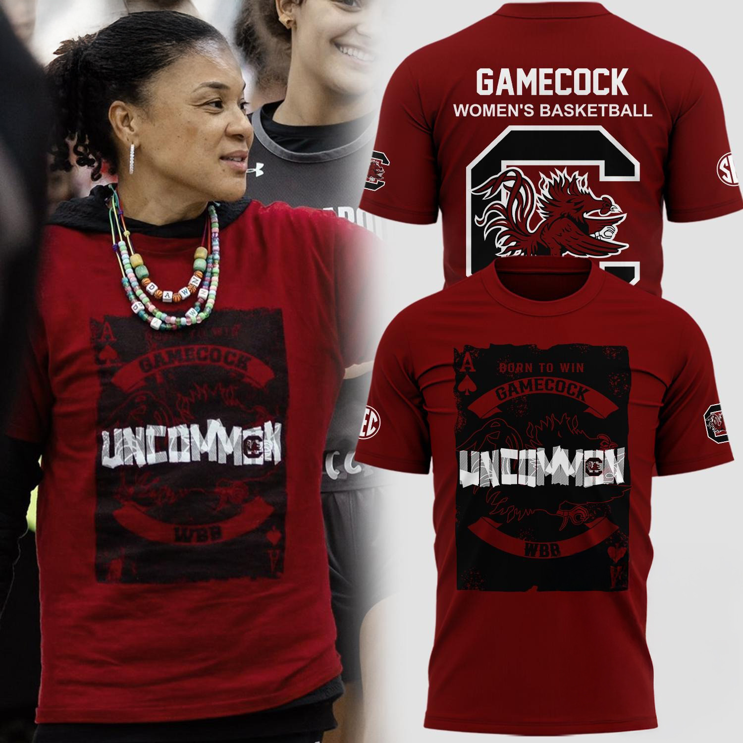 South Carolina Gamecocks Women's Basketball Born To Win Shirt Gifts For Basketball Fan