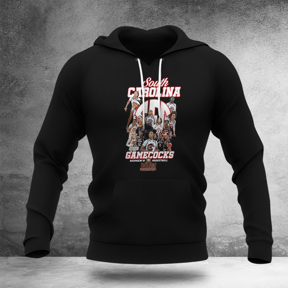 South Carolina Gamecocks Women's Basketball Champions 2025 Hoodie Basketball Fan Gift Ideas
