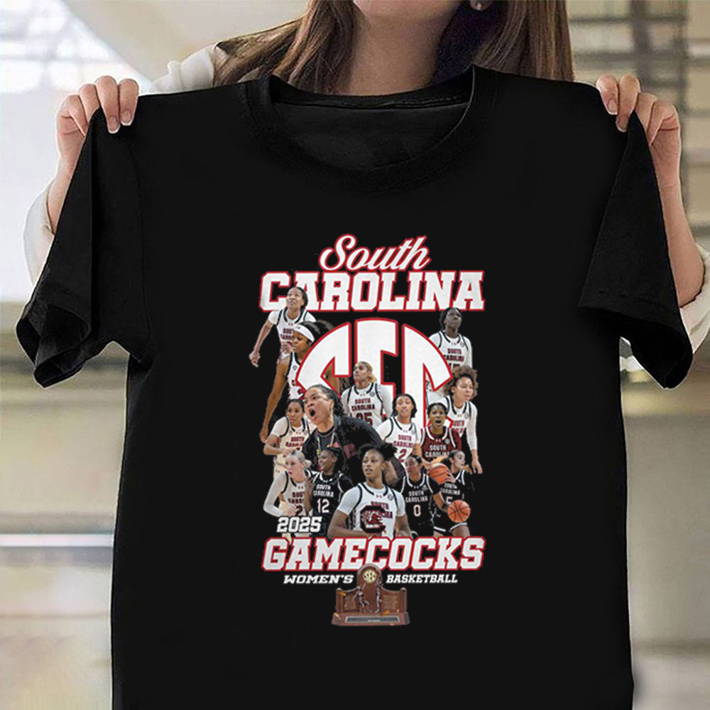 South Carolina Gamecocks Women's Basketball Champions 2025 T-Shirt Basketball Fan Gift Ideas