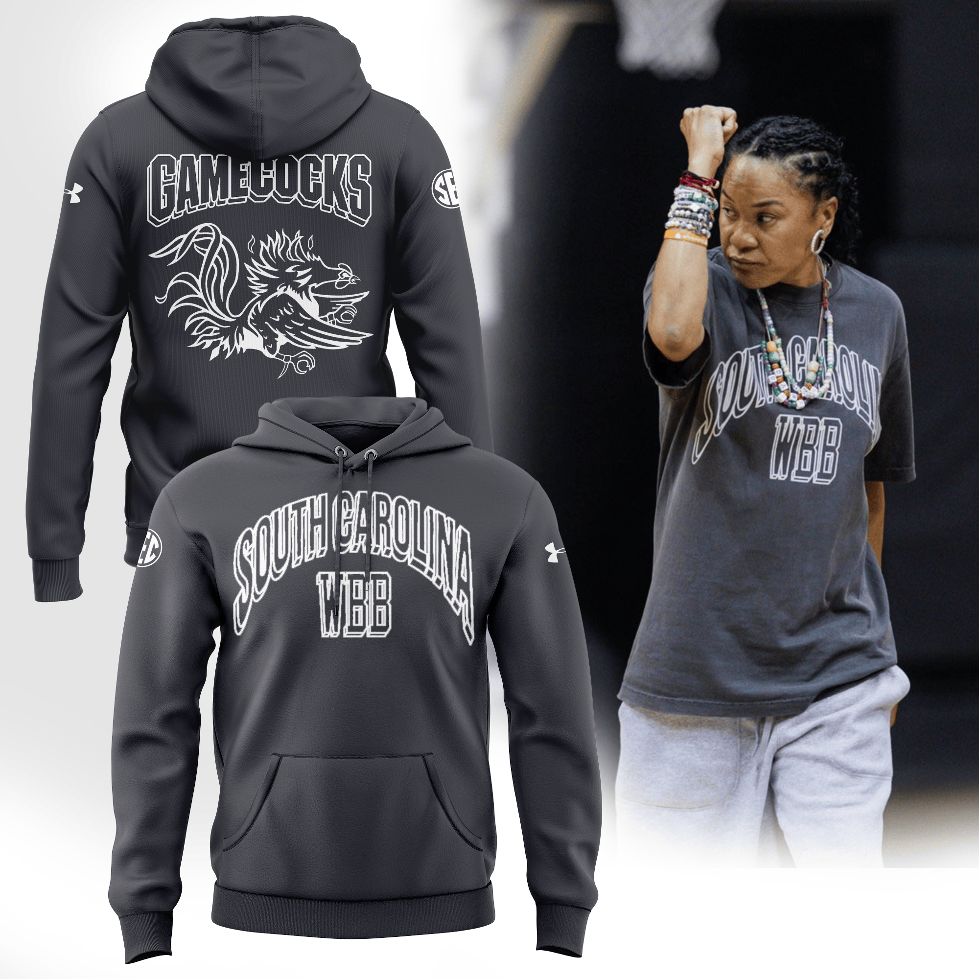 South Carolina Gamecocks Women's Basketball WBB Hoodie New Coach Dawn Staley Hoodie