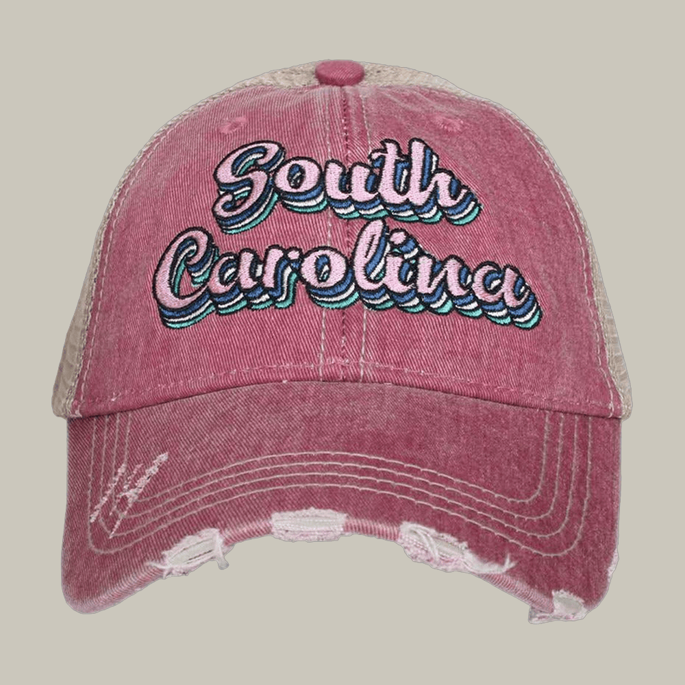 South Carolina Layered Trucker Hat Patriotic Carolina Katydid Cap Unique Gift Ideas