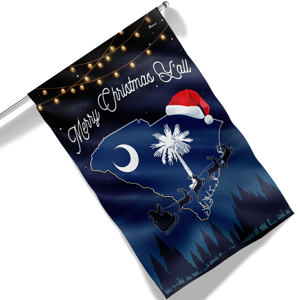 South Carolina State Merry Christmas Y All Flag