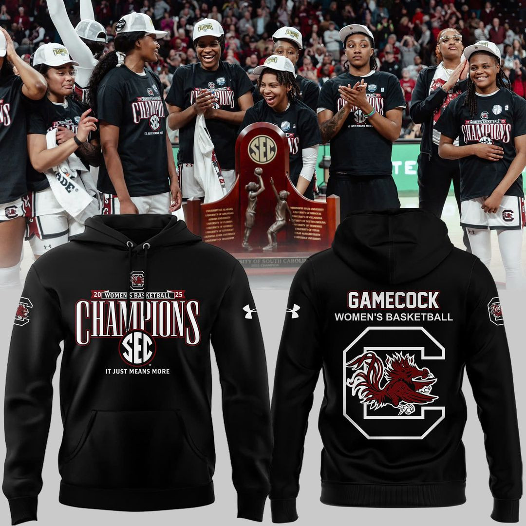 South Carolina Women's Basketball SEC Champions Hoodie 2025 It Just Means More Fan Merch