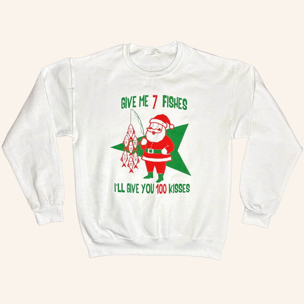 South Fellini Merch Santa Fish Sweatshirt Christmas Presents For Him South Fellini Merch Santa Fish Sweatshirt Christmas Presents For Him