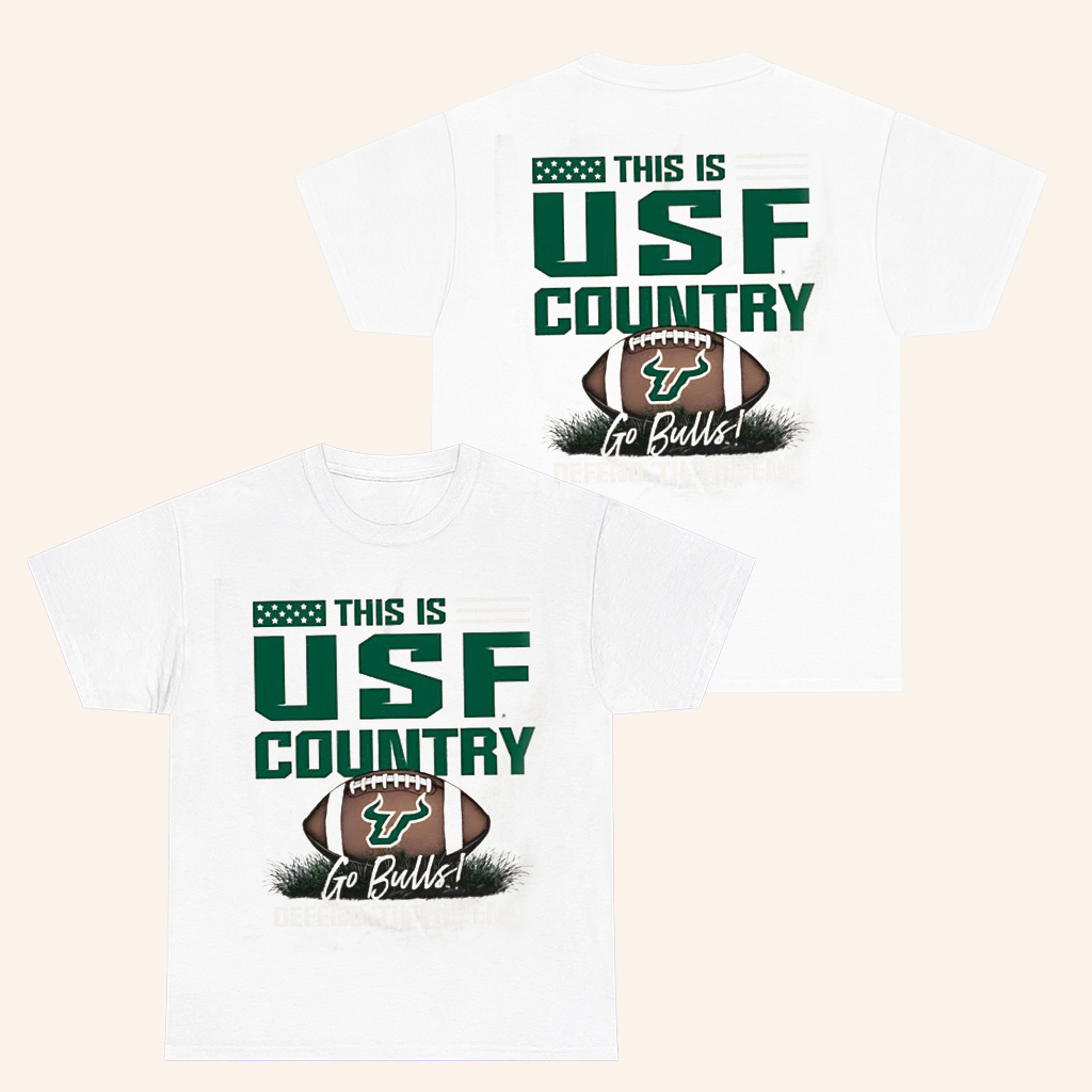 South Florida Football Merch This Is USF Country Go Bulls T-Shirt Gifts For Football Fans
