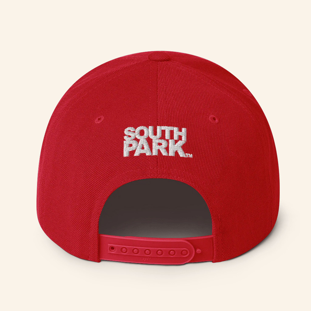 South Park Merch South Park Cartman Embroidered Snapback Hat Gifts For Besties