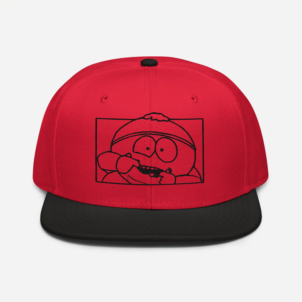 South Park Merch South Park Cartman Fun Face Embroidered Snapback Hat Him Gifts