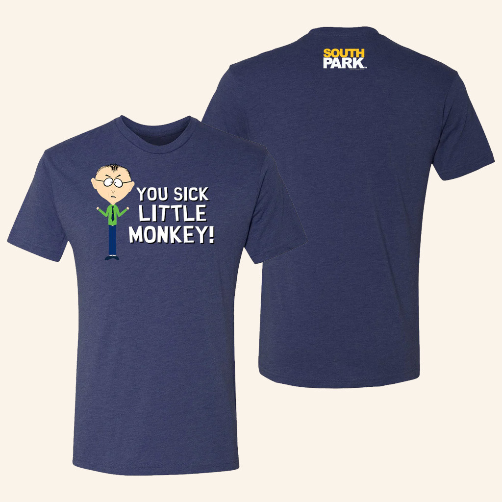 South Park Merch South Park Mr Mackey Sick Little Monkey T-Shirt Gifts For Dudes