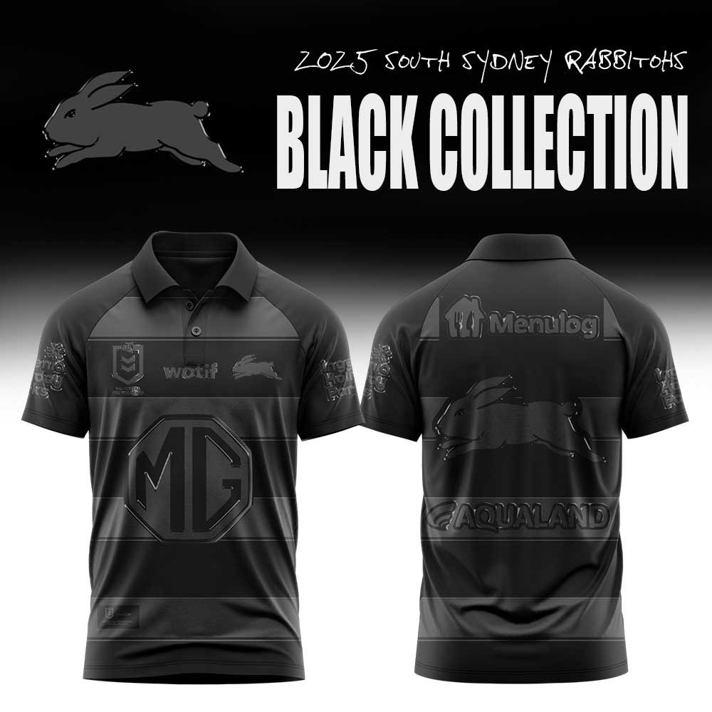 South Sydney Rabbitohs Back In Black Polo Shirt Gifts For Him