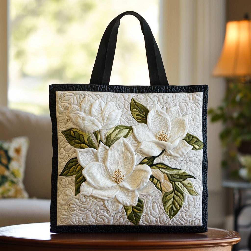 Southern Magnolia Quilted Tote Bag Christmas Gift For Girlfriend