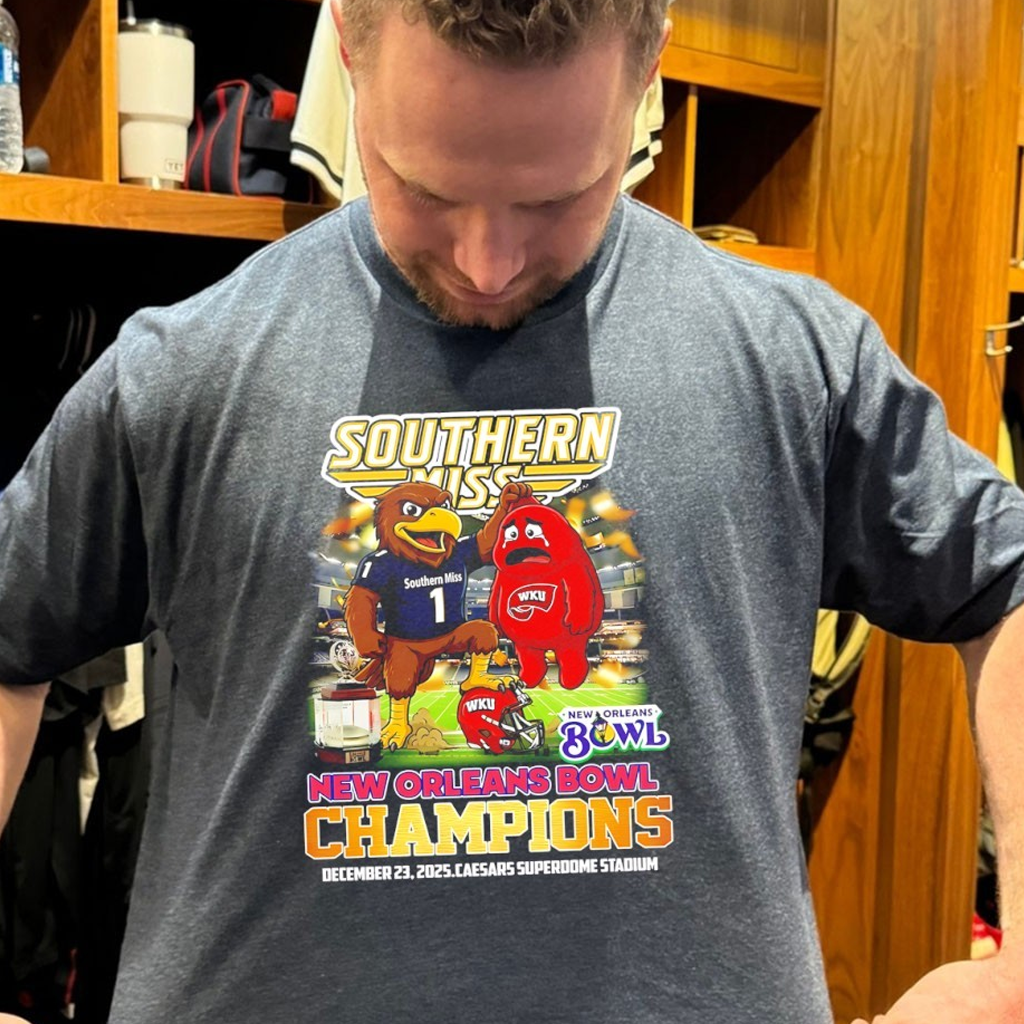 Southern Miss Beat Western Kentucky 2026 New Orleans Bowl Champions Mascot Shirt