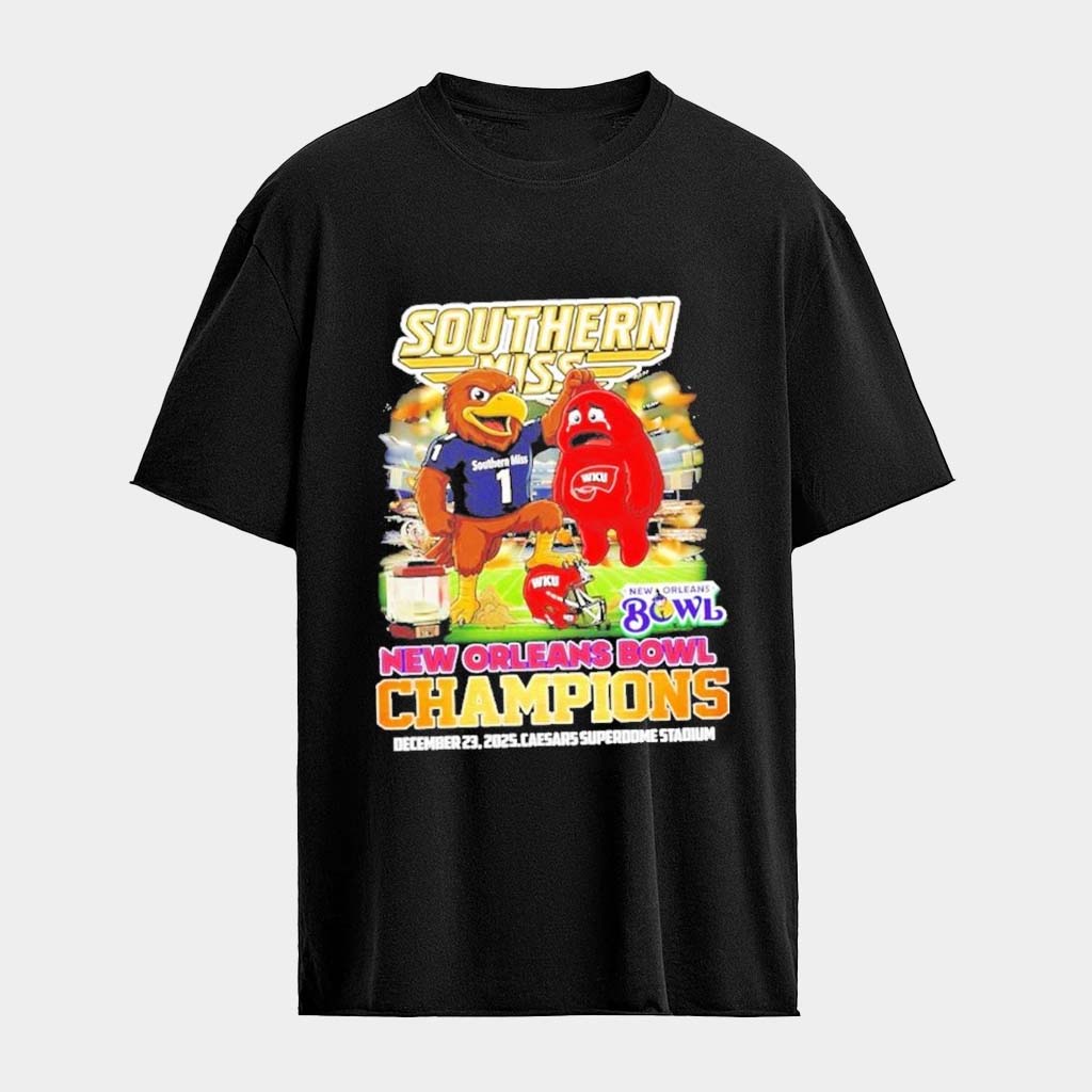 Southern Miss Golden Eagles New Orleans Bowl Champions T-shirt Football Themed Gifts