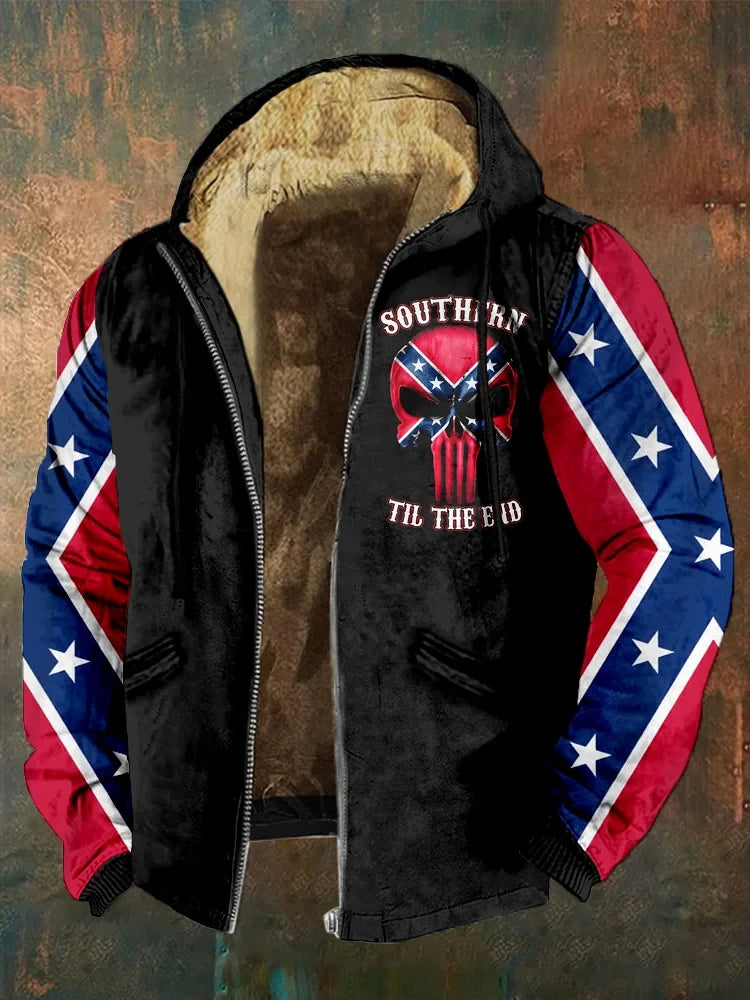 Southern Til The End Old Dixie Zip Hoodie Skull Southern Cross Clothing Gifts For Men Southern Til The End Old Dixie Zip Hoodie Skull Southern Cross Clothing Gifts For Men