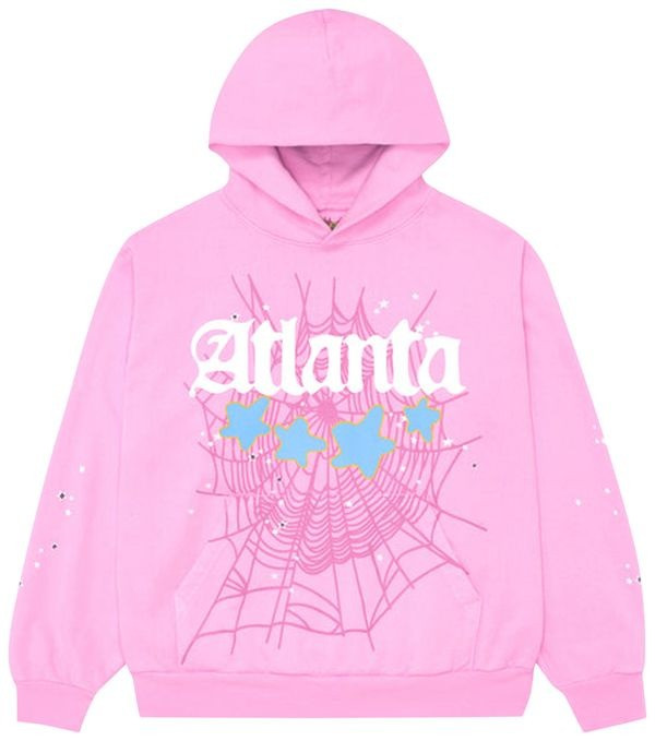 Sp5der Atlanta Hoodie Pink Women's 555 Spider Web Hoodie Apparel Gifts For Her