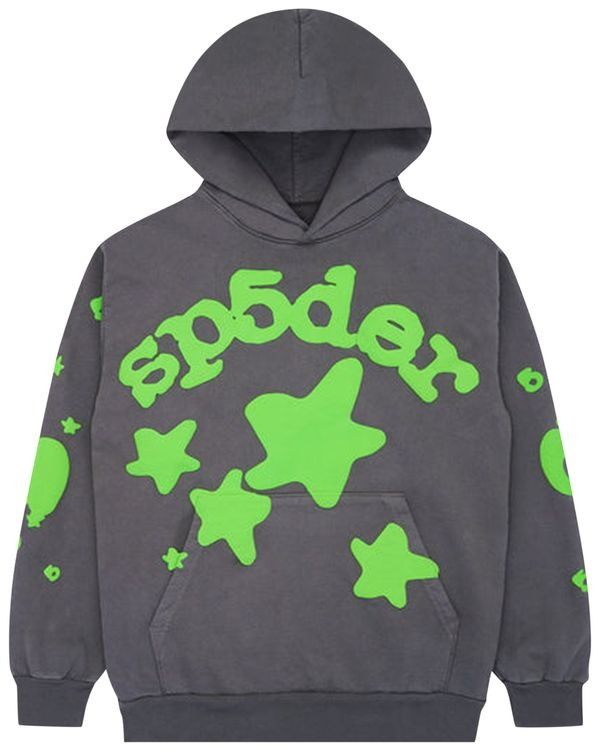 Sp5der Beluga Hoodie Slate Grey Green 555 Spider Web Hoodie Apparel Merch Gifts For Him
