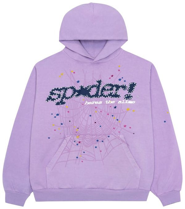 Sp5der Hoodie Purple 555 Spider Web Hoodie Apparel Clothing Gifts For Boyfriend