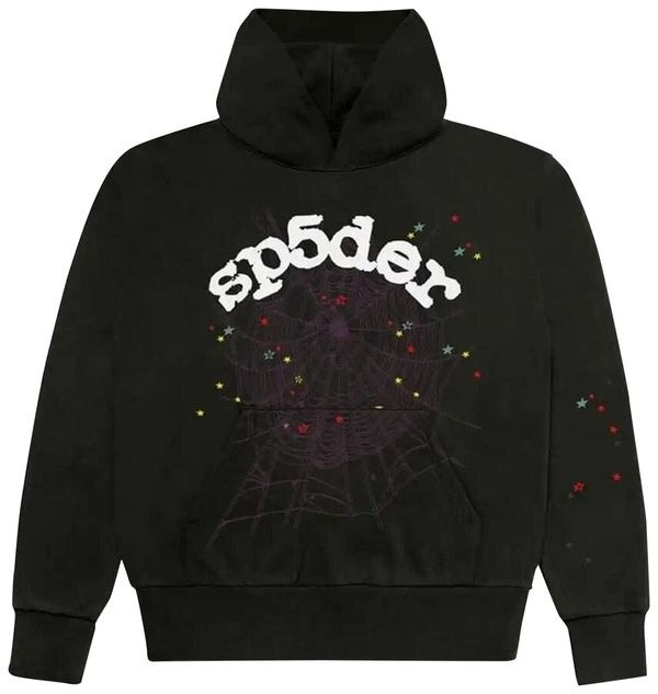 Sp5der Logo Hoodie Sweatshirt Black 555 Spider Worldwide Young Thug Hoodie Apparel