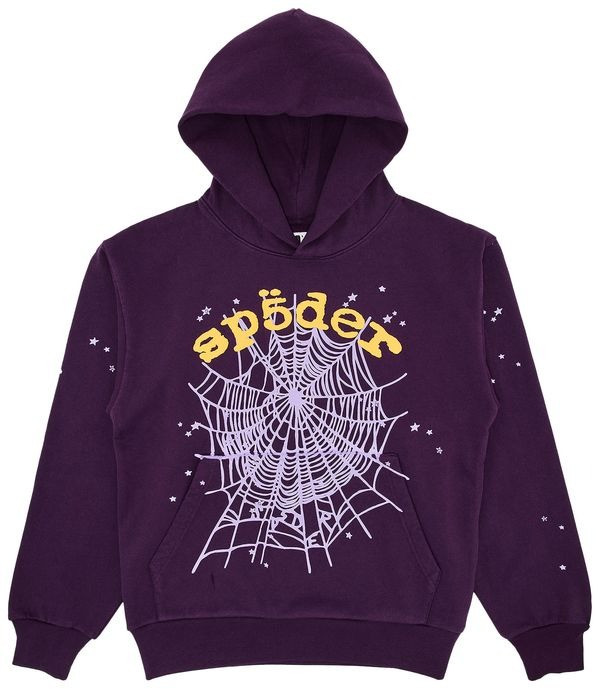 Sp5der OG Web Hoodie Purple 555 Spider Web Hoodie Apparel Cool Gifts