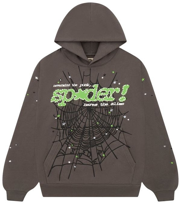 Sp5der Punk Hoodie Slate Grey Spider 555 Hoodie Spider Worldwide Young Thug Merch Clothing