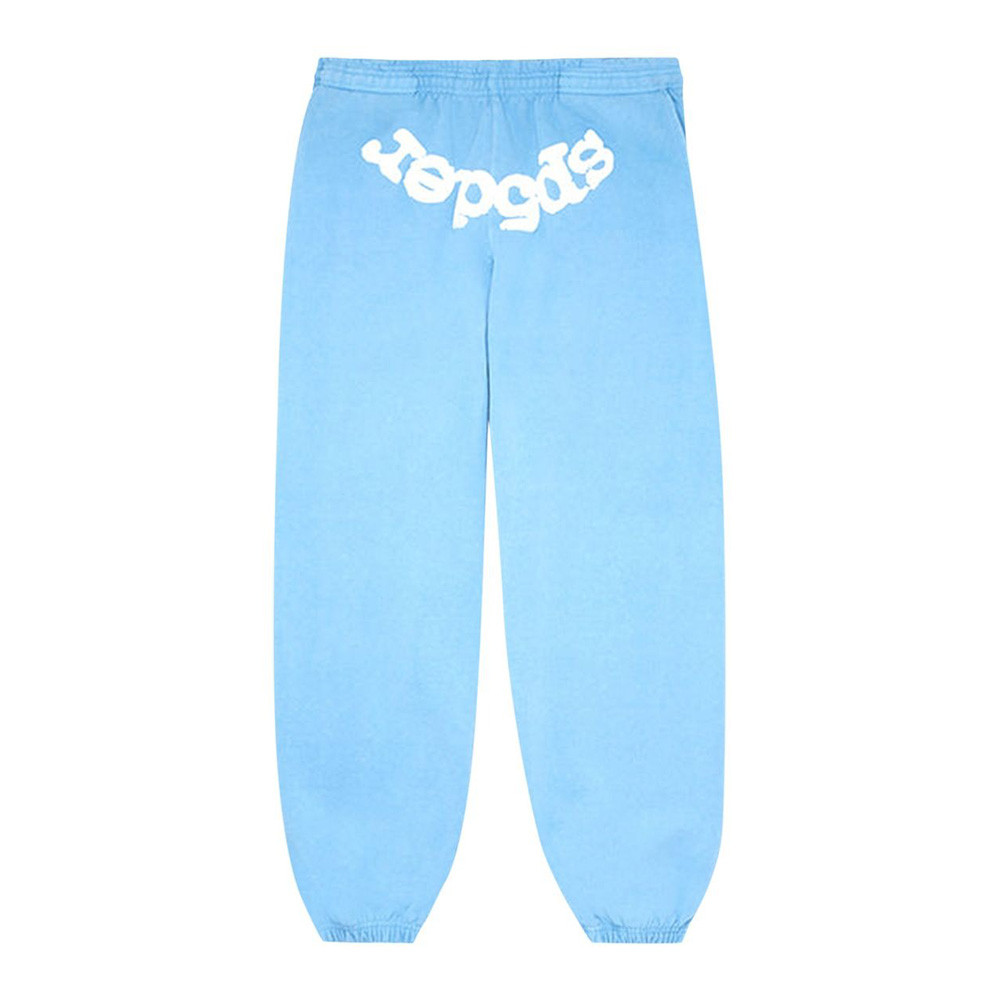 Sp5der Sweatpants Sky Blue Spider Young Thug Merch 555 Spider Web Clothing