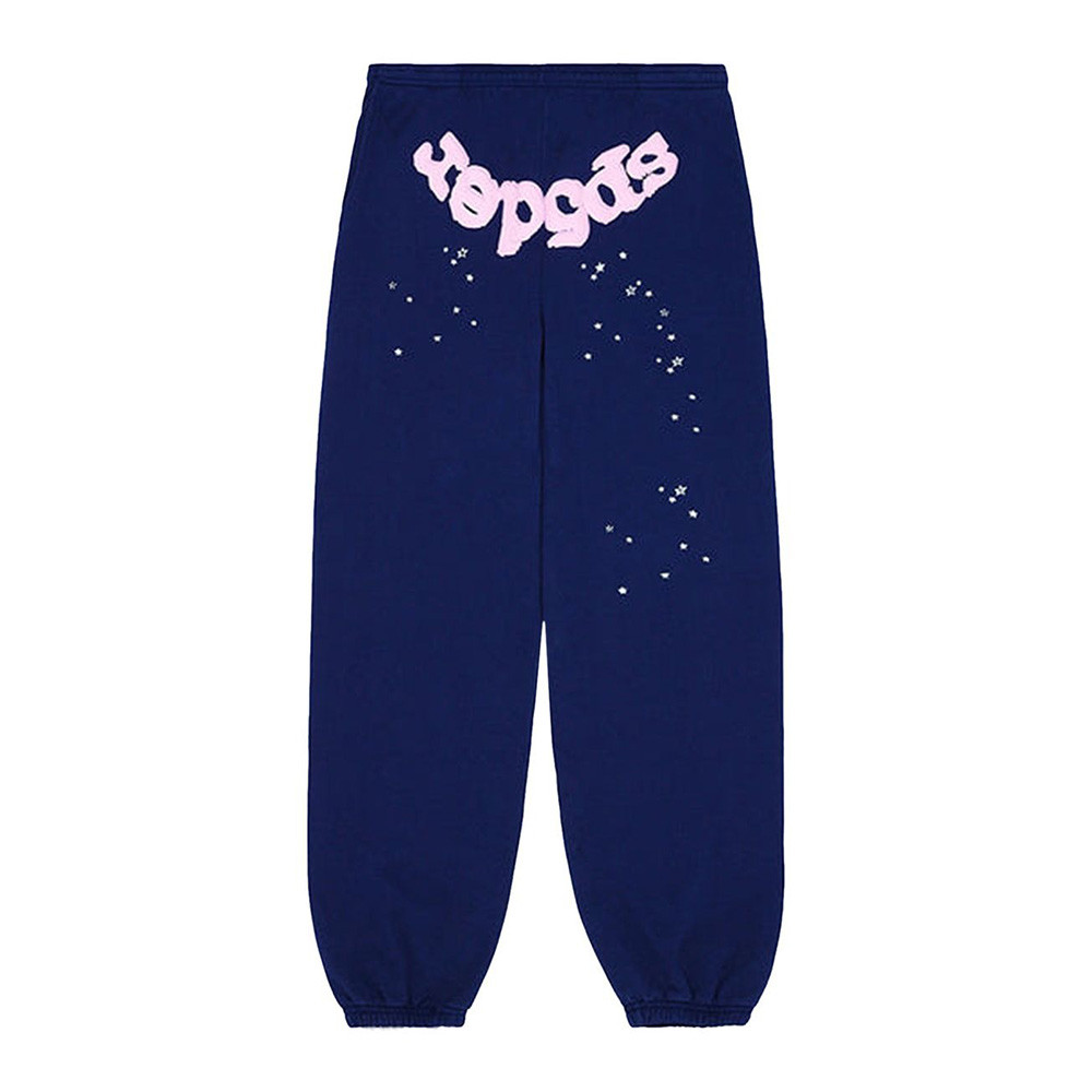 Sp5der Web Sweatpants Navy 555 Spider Worldwide Young Thug Merch Fan Gifts