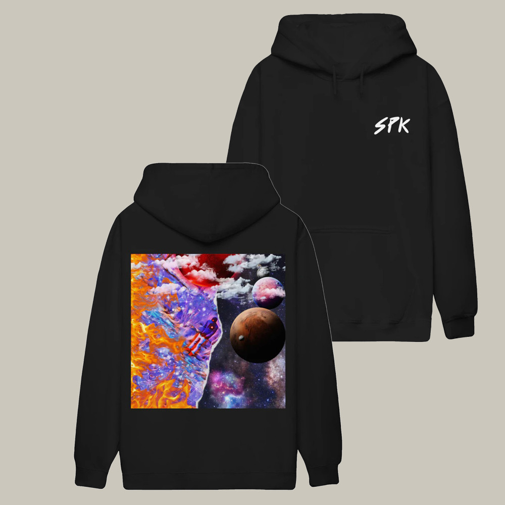 Space King Merch Art Wave Hoodie SPK Space King Clothing Line Gifts For Husband
