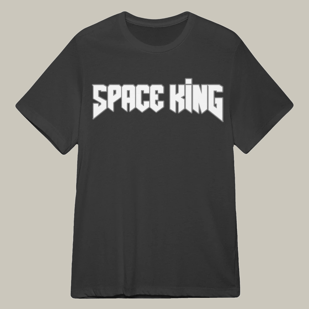 Space King Merch Wave 3 White Logo T-Shirt Animated Shirt Gifts For Boyfriend