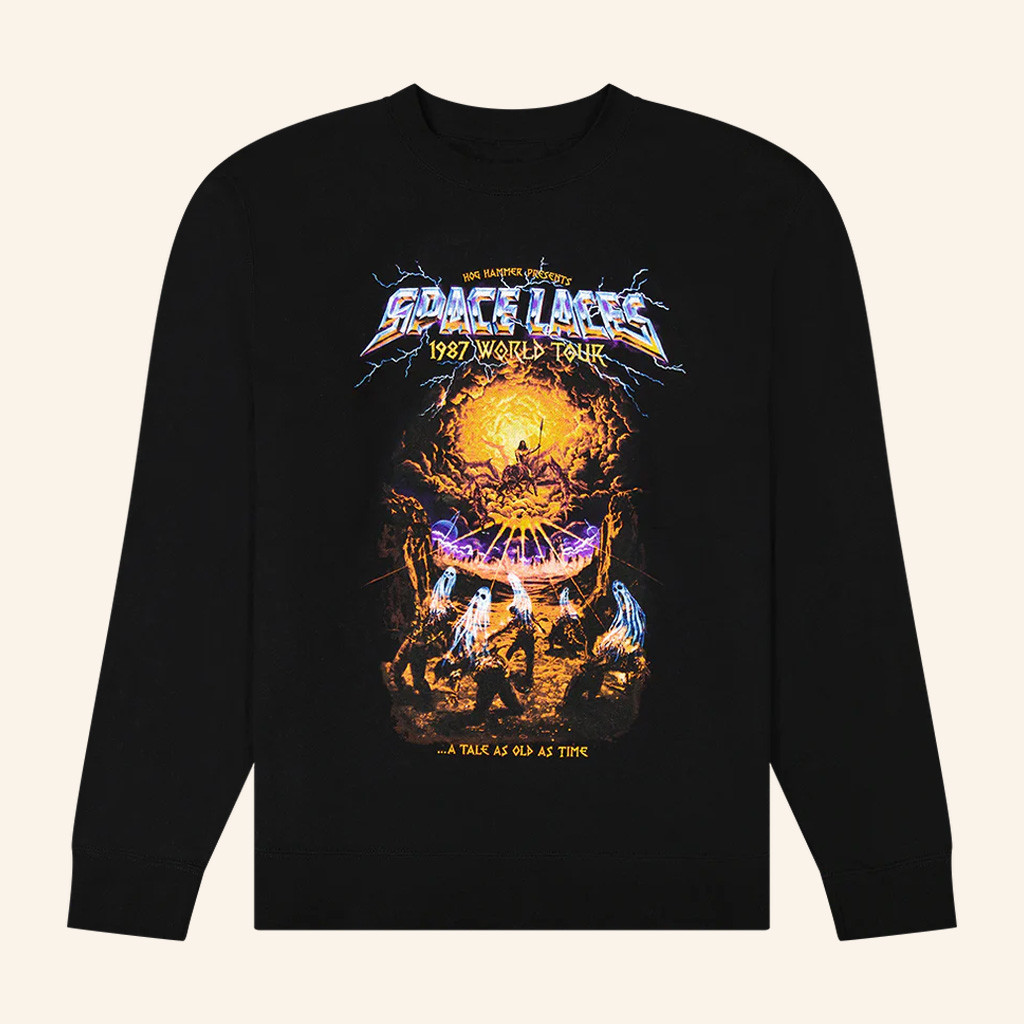Space Laces Merch 1987 World Tour Crewneck Sweatshirt Gifts For DJ Fans Space Laces Merch 1987 World Tour Crewneck Sweatshirt Gifts For DJ Fans
