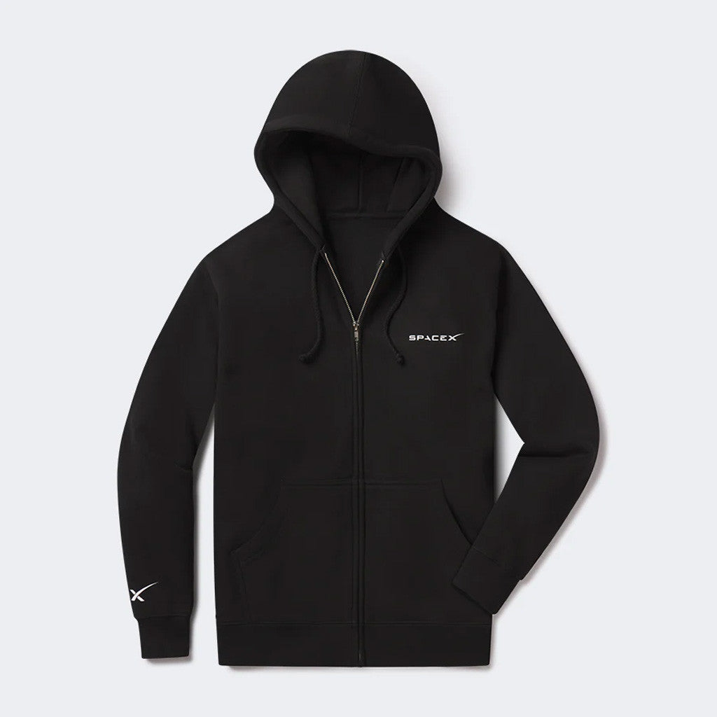 SpaceX Merch Black SpaceX Zip Hoodie Gift Ideas For Him SpaceX Merch Black SpaceX Zip Hoodie Gift Ideas For Him