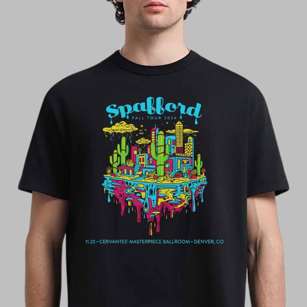 Spafford Three Nights Of Colorado Fall Tour 2024 Poster For Denver At Cervantes Masterpiece Ballroom On November 23 2024 T-Shirt Fan Apparel Him Gifts