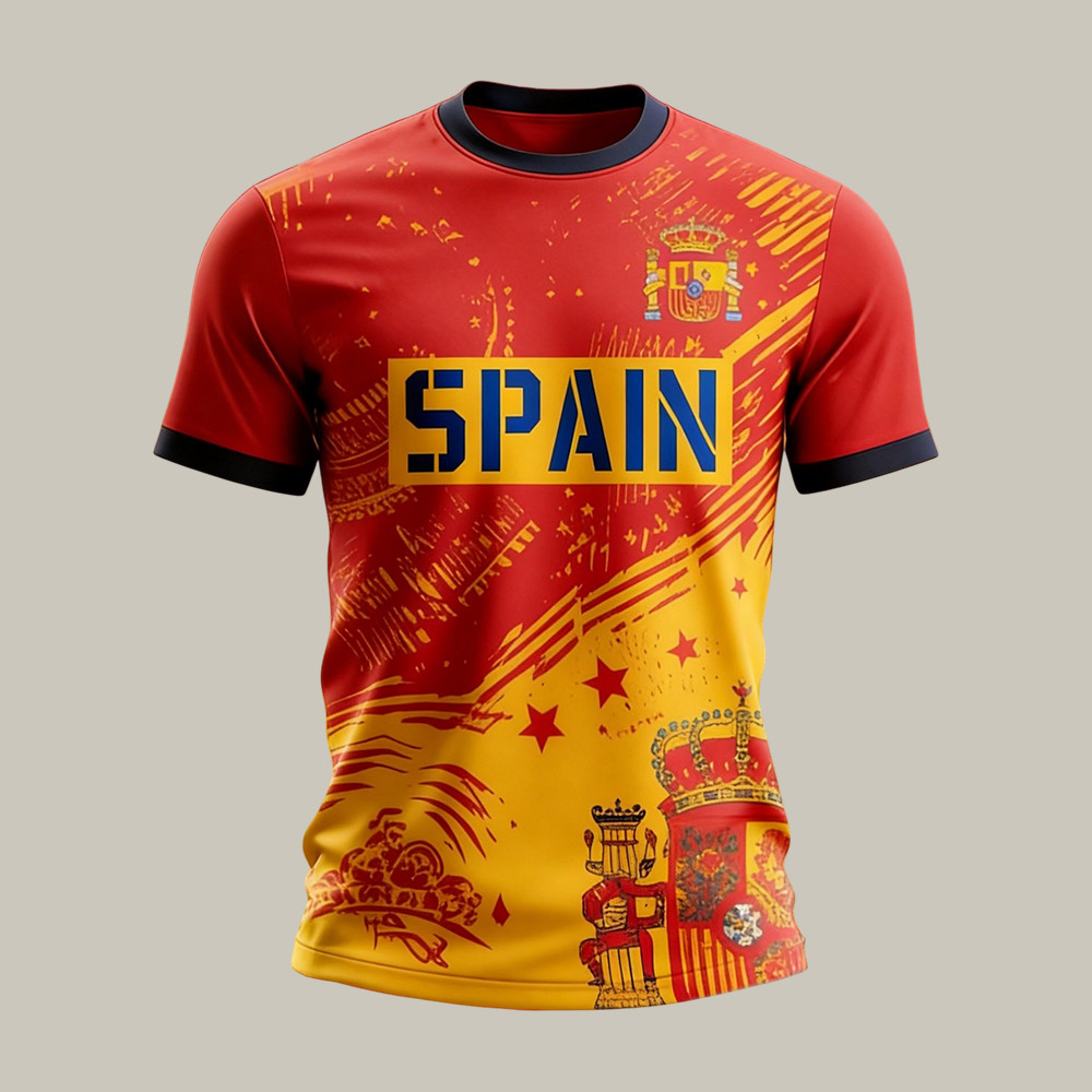 Spain FIFA World Cup 2026 T-Shirt Soccer Clothes 2026 World Cup Gear