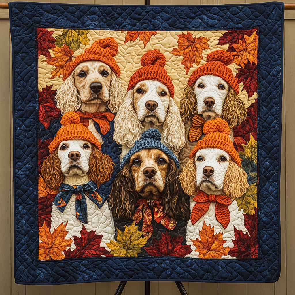 Spaniel Autumn Trails Quilted Blanket Dog And Owner Gift Ideas