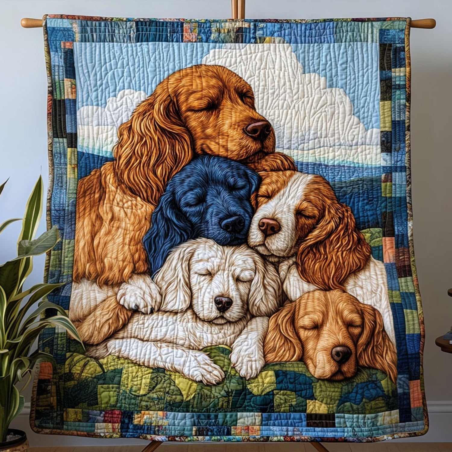 Spaniel Joy Quilted Blanket Dog And Owner Gift Ideas